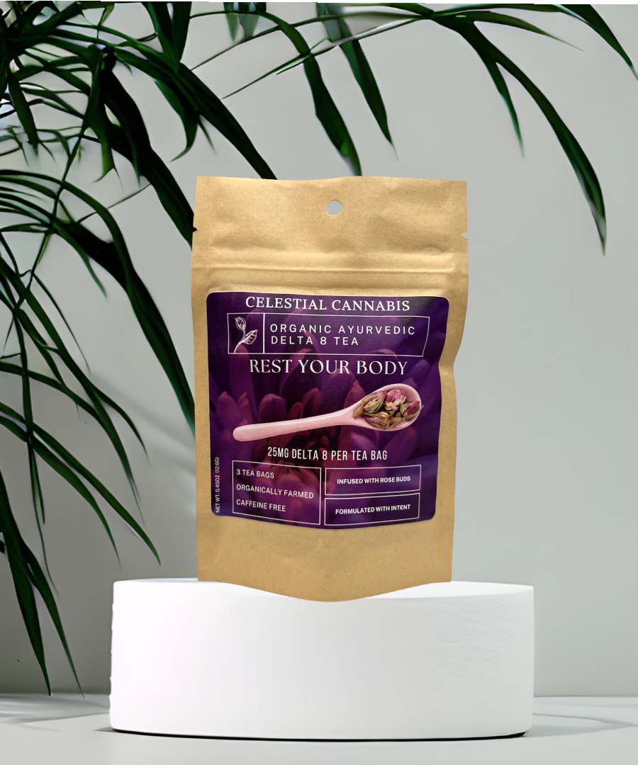 Rest Your Body Organic Ayurvedic Delta-8 Tea | Celestial Cannabis