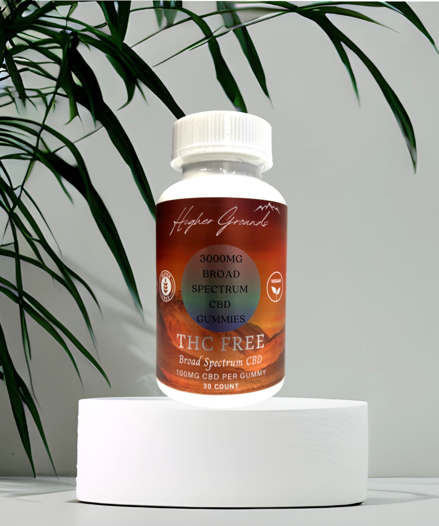 THC-Free Broad Spectrum CBD Gummies (3000mg) | Higher Grounds