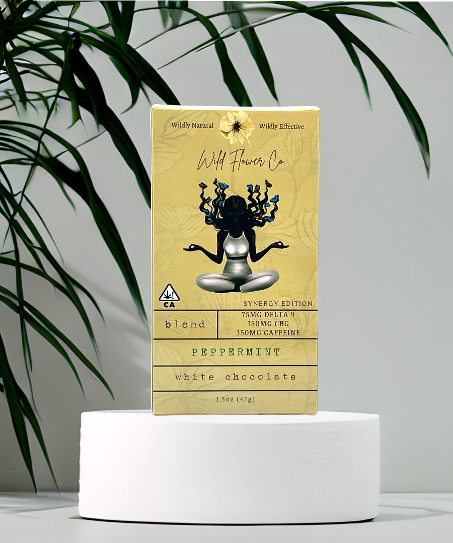 Delta-9 THC Peppermint White Chocolate Bar (Energy) | Wild Flower Co.