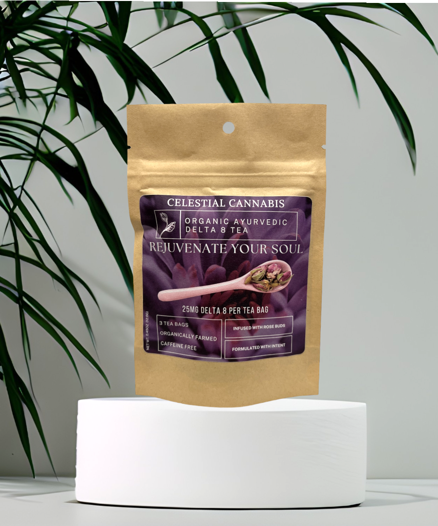 Rejuvenate Your Soul Organic Ayurvedic Delta-8 Tea | Celestial Cannabis