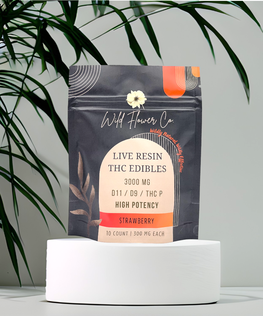 3000mg Live Resin Sour Belt Edibles (11-HXY + D9 + THC-P) | Wild Flower Co.